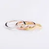 Anelli di braccio spigoloso lucido 18k anelli placcati in oro giallo scatola originale per set di anelli nuziali da donna in oro rosa d'argento1335435
