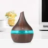 3 färger USB Wood Grain luftfuktare Lysande aromdiffusor Kontor Hushållsrengörare Luftfuktare Gratis frakt