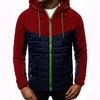 New Casual Hoody Spliced Jacket Uomo Felpe con cappuccio Felpe Fashion Coat Cardigan con cappuccio Plus Fleece Clothes T200106