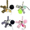 Many Colors 9 pcs Defense Keychain Set Alarm Pompom Hand Sanitizer Wrist strap Lipstick Keychains Bottle Opener For Woman Men Self-defense Keyring