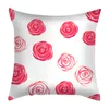 45 * 45 cm Baule d'oreiller de la Saint Valentin Polyester Couvre d'oreiller blanc coussinet couvercle décor