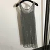 Moda-hip hop vestido oco marca vestido pleno stud bling dois pedaços saias mulheres outdoor estilo estilo luxo saia longa