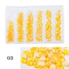 DHL 7 Grid Mix Size Fluorescerande Nail Rhinestone Neon Crystal Gems Nails Art Decorations 3D Diamond Stone Diy Gel Polish A8314937