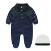 baby pagliaccetti ragazzo ragazza bambini 1-2 anni neonato 100% cotone neonato manica lunga manica corta tuta cappello 2 pezzi set G001