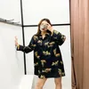 Fashion Za Women Shirt 2019 Vintage Tiger Print Turn-Down Collar Shirts Blouses Loose Ladies Long Sleeve Blusas Tops T200321