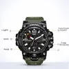 Smael regarde des hommes sport watch mang horloge militaire watch de luxe armée relogio 1545 masculino alarme LED Digital montre étanche T2400249