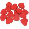 100 adet 16 Renkler 18mm Ahşap Renkli Kalpler Dilimleri Konfeti El Sanatları Düğün Parti Süsler için Masa Dağılım Süslemeleri Beyaz Kırmızı C0125