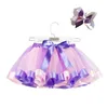 11 ألوان Baby Girls Tutu Dress Candy Rainbow Color Babies التنانير مع مجموعات عصابة الرأس.