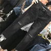 womens summer clothes slim pant high waist stretch ripped jeans women nine minutes pants plus size S-4XL