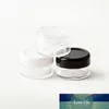 6G x 50 pcs vazio redondo recipiente de amostras transparentes, mini frascos plásticos frascos com caixa de embalagem de cosméticos
