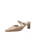 Temperamento francés, tacón alto, zapatos individuales vacíos, primavera y verano, sandalias envolventes con hebilla de una línea de tacón fino puntiagudo para mujer