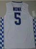 Malik Monk Jersey Kentucky Wildcats Blue White Sewn Jersey Personalizza qualsiasi numero di nome Maglia da basket UOMINI DONNE GIOVANI