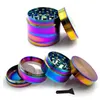 Rainbow Metal Grinder 4 Parti Mesh Screen Polline Catcher 40mm Smoke Herb Herbal Spice Mini Grinder Crusher