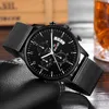 Swish 2019 Top Brand Luxury Mens Watches Waterproof Acciaio in acciaio da polso da polso cronografo Chronograph Casual Quartz Watch T200113