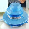 DHL Ship 6pcs / set Silicone Stretch Sug Potte Lids Matkvalitet Silikon Färskt Hålla Wrap Seal Lock Pan Cover Kök Tillbehör FY2489 0117