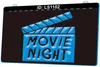 LS1102 Movie Night Film Cinema 3D Gravering LED Light Sign grossisthandel