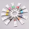 12 colores pintura acrílica dibujo pigmento pintura al óleo tubo de 6 ml con juego de pinceles artista suministros W91A 201226