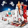 792 Uds ciudad aeroespacial cohete centro de lanzamiento arquitectura modelo de bloques de construcción astronauta Ideas figuras ladrillos STEM juguete para niños