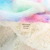 Blankets Arrival Rainbow Blanket Warm Elegant Cozy With Fluffy Sherpa Throw Bed Sofa 1