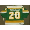 Mężczyźni # 20 Dino Ciccarelli Minnesota North Stars 1981 CCM Vintage Retro Hockey Jersey lub niestandardowa Jersey Retro Jersey