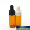 10 pcs 5ml pequena garrafa de vidro âmbar amostras frasco para perfume de óleo essencial frasco portátil minúsculo transporte rápido