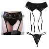 Roupa Underwear Lace Senhoras Padrão Sexy Womens Socks Top Coxa-Alta Meias Moda Suspender Garter Cinto Transparente