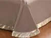 Luxury Jacquard Bedding King Queen Size 4/6pcs Linen Silk Cotton Duvet Cover Lace Satin Bed Sheet Set Pillowcases Y200417