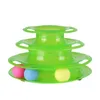 Funny Pet Toys Cat Crazy Ball Disk Interactive Amusement Plate Play Disc Trilaminar Turntable Cat Toy New Year226v6005529