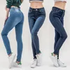Luckinyoyo Jean Jean은 여성을위한 높은 허리 바지를 가진 여성을 위해 큰 크기의 스키니 청바지 5xl 데님 모디스 스트리트웨어 201029