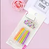 Födelsedagsljus färgtryck Happy Birthday Candles Cake Decoration Holiday Theme Party Scene Layout Candy Colored Candles