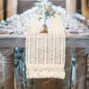 Ourwarm Hollow Out Macrame Table Runner Boho Wedding Decoration 30x274cm Morocco Nordic Style Boho Table Runner with Tassels Y2004