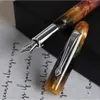 1pc Jinhao 200 Акриловая фонтан чернила ручка Fine Nib Silver Clip Business School Supplies Prise Prens Gift 201202