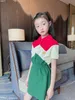 Wysokiej jakości sukienka dla dzieci 2021 Summer 100 bawełniane sukienki polo dziewczynki Dziewczyna z krótkim rękawem sukienki dla dzieci 7513436