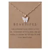 칼라 Con Colgante de Mariposa Acrílico, 칼라 colgante aleación de constrelación, Cadena de Joyería, Tarjeta Regalo Para Mujeres