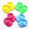 1 paire de mini sandales de couleur bonbon, chaussures pour poupée fille de 18 pouces, accessoires cadeau1