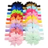 20 pz / lotto fai da te grande fiocco di nastro del grosgrain fascia di bowknot fasce fasce per capelli fascette per capelli accessori per capelli LJ200903