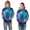 Space Galaxy 3D Print Dzieci Bluza Moda z kapturem z kapturem z długimi rękawami chłopcy dziewczęta sport
