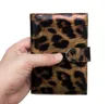 50 pezzi da donna PU stampe leopardate porta carte da viaggio multifunzionale borsa per passaporto Hasp colore misto