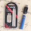 V-VAPE LO PREHEAT VV Batteri Blister Kit 650mAh Variabel spänning med USB-laddare för 510 Vax tjock olja Förvärmekassett A22