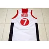 Özel 604 Gençlik Kadın Vintage Steve Nash # 7 Takım Kanada Koleji Basketbol Forması Boyutu S-4XL veya Özel Herhangi Bir Ad veya Numarası Forması