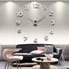 Large Wall Clock Personalized Big 3d Diy Acrylic Mirror Sticker Quartz Modern Home Decoration Y200110