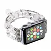 Donna Bowknot Diamond Braccialetto da polso cinturino cinturino per Apple Watch 1 2 3 4 5 6 7 IWatch 38 40 42 44mm 45mm 41mm cinturino in acciaio inox