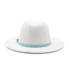 Chapéus de aba larga 56-60cm homens homens fedora chapéu com cavalheiro de couro elegante senhora de inverno outono jazz panamá sombrero cap1