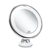 Светодиодный светильник зеркала макияжа 10x увеличительное тщеславия зеркала со светодиодными портативными косметическими инструментами присоска 360 градусов вращающиеся зеркала