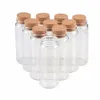 150ml de vidro claro de armazenamento Jars Garrafa Vial Container Desejando com Rolha DIY Home Decor Wedding Gift Pack 24pcs / lot