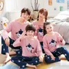 Parent Child Family Matching Cotton Long-sleeved Pajamas Boys Girls Christmas Pyjamas Mummy Baby Autumn Clothing Mom Son Outfit 201104