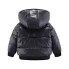 MudkingDom Kleine Jongens Meisjes Winterjassen Effen Kleur Warm Thicken Katoen Verwijderbare Hooded Jacket voor Kinderkleding Babykleding 211222