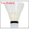 12pcslot pour 500 volant de plumes d'oie de badminton vitesse 77 badminton durable B qylWcY hairclippers20114964756
