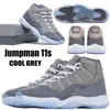 11 11s Jumpman Basketball Shoes Cool Gray Low Low Sneakers Mens Dise￱adores de mujer Torners Nuevo zapato de moda con tama￱o de etiqueta de llavero