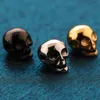 Fashion Style DIY Handmade Charm Gold/Silver/Black Plated 12*10MM Stainless Steel Skull Charms Jewelry Findings